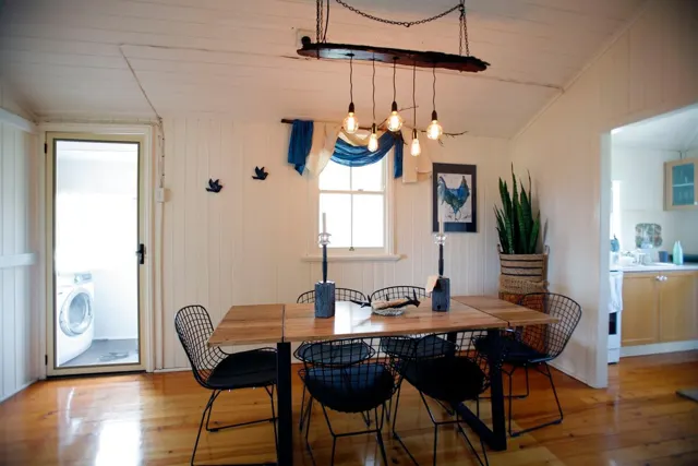 Dining room with timber floors