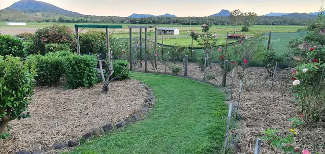 Garden beds and country views