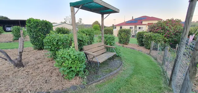 The sheltered garden bench