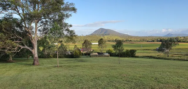 The countryside beyond the garden
