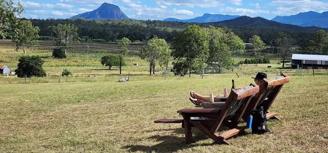 A peaceful seat with a country view