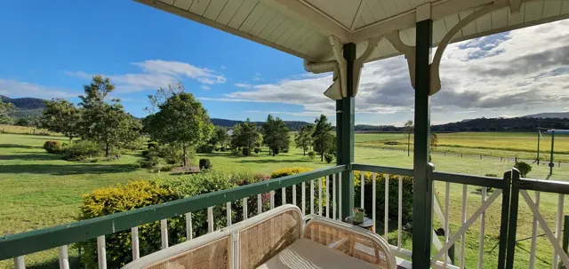 Country views from the hanging chair