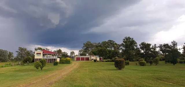 Changing skies over the property