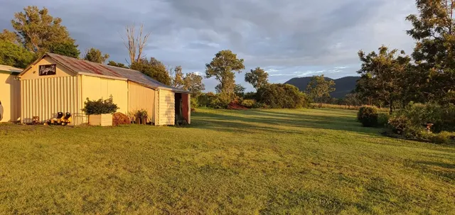 The shed in the evening light
