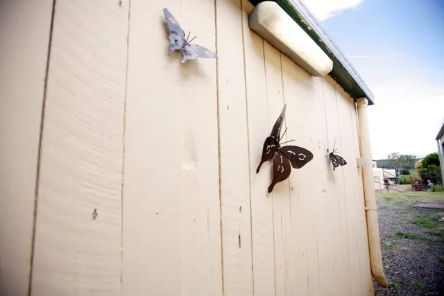 Rustic details on the shed