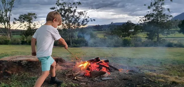 An evening beside the fire pit